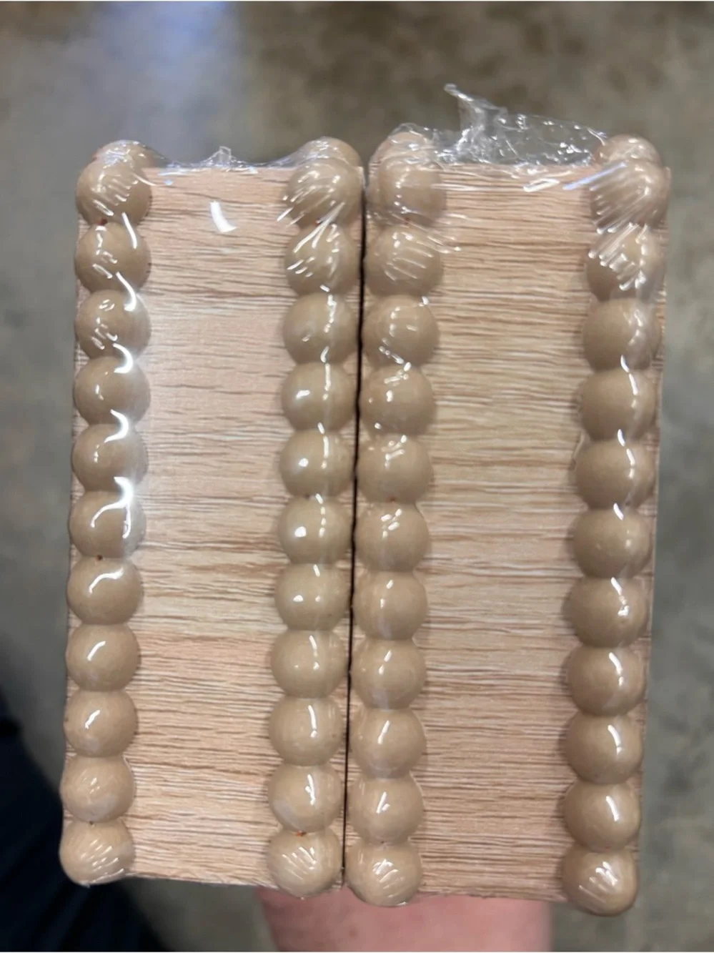 12” Beaded Wood Wall Shelf (Set of 2) Sealed